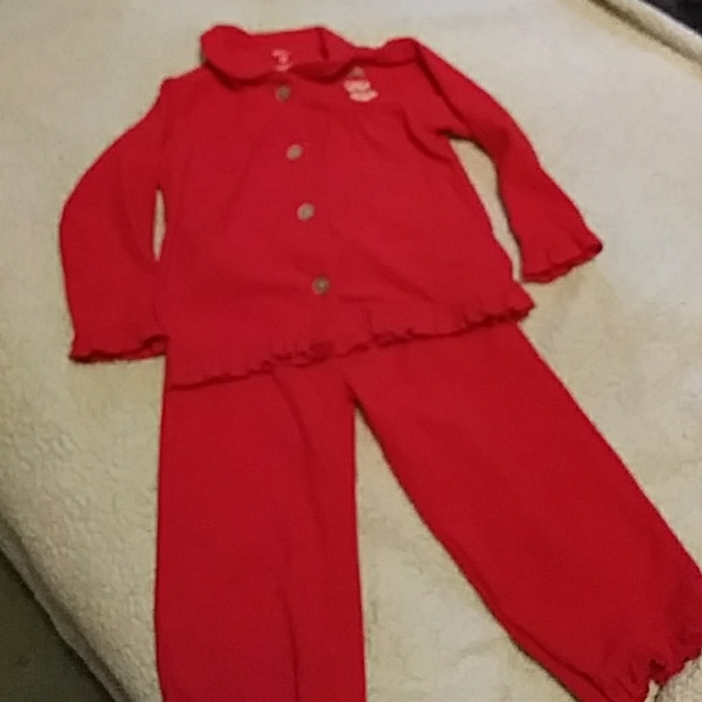 Girls Carter's fleece outfit with snowman